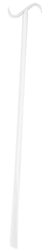 SOESFOUFU Two-in-one Convenient Shoehorn and Sock Assistance Device with Long Handle, Abs Material, Easy to Assemble Dressing Aid Stick for Seniors and Pregnant Women, White Colour
