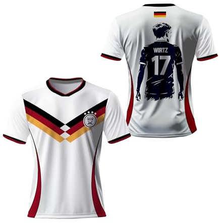 Fußball Silhouette Trikot, Wirtz Trikot legendäres Fan-Shirt atmungsaktives Fan Silhouette Shirt für Damen, Herren & Kinder – Geschenke Für Fußballfans
