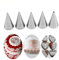 Set di 5 Beccucci Sac a Poche, Beccucci per Sac a Poche Grandi per Decorare, Beccucci in Acciaio Inox per Decorare Torte per Cottura Faida Te Torta