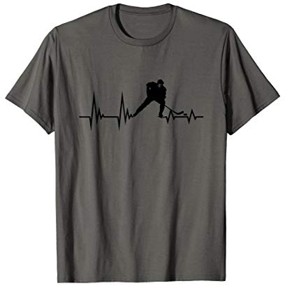 EKG Eishockey Herzlinie Spieler Team Hockey Geschenkidee T-Shirt