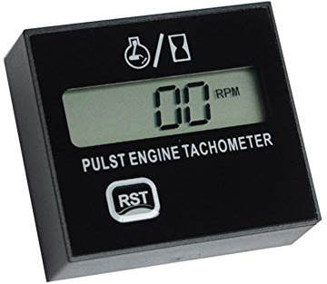 Greatideal Tachometer, digital motor varvtal, tändstift motor digital varvmätare, liten motorcykel varvräknare med digital display timer mätare för små bensinmotorer gräsklippare