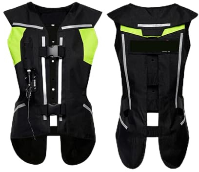 Motorcykel Airbag Väst Ridväst Ej Utrustad Med CO2-kassett 6 Storlekar (Color : Black, Storlek : M)