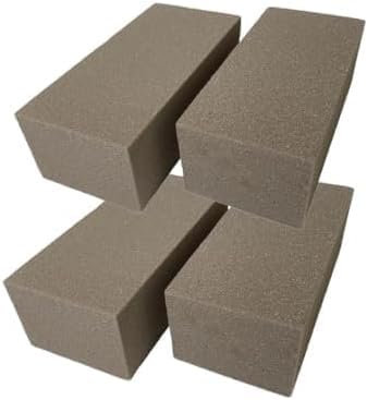 Silk Flower Warehouse 4 x Dry Floral Foam Bricks Silk & Artificial Flowers Sponge Weddings & Funerals Blocks Floral Arrangements. Florist Dry Floral Foam & Craft Supplies., Grey, 23cm x 11cm x 7.5cm