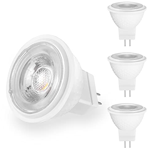 RuLEDne LED GU4 MR11 Lampada Riflettore Lampada Ceramica Cup, 4W, 390 Lumen Sostituisce 25 30 Lampade Alogene da 35 Watt, Ra>83, Bianco Caldo 2700K (4 Pack, 2700K Warm White)