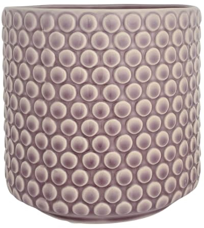 Nordring Retro Übertopf Vintage Pflanztopf für Zimmerplanzen Blumentopf Dotty L (15,5 cm ø), mauve, Keramik