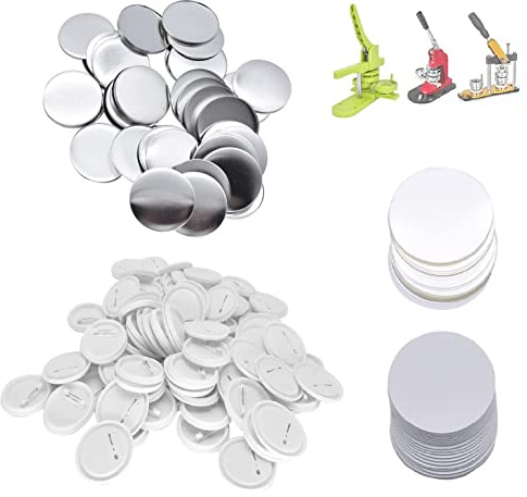 Buttonrohlinge, 200er Set 58mm DIY Pins Buttons Design EIN Abzeichen, Buttons Selber Machen, Button-Set mit Pin, für Bastel Handwerk und Handwerk Aktivitäten (58mm / 2.28inch)