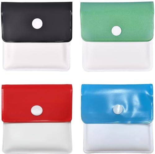 Portable Pocket Ashtray Pouch 4 PCS Reusable Fireproof PVC Smell Proof Ashtrays Environment Friendly Outdoor Travel Ashtray
