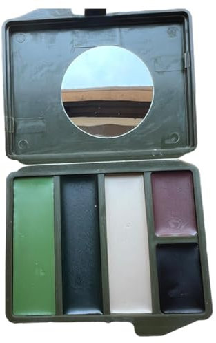 Peinture de camouflage pour le visage de chasse - Peinture de maquillage compacte - Peinture de camouflage mélangable pour la chasse, le maquillage du visage résistant à la transpiration, le