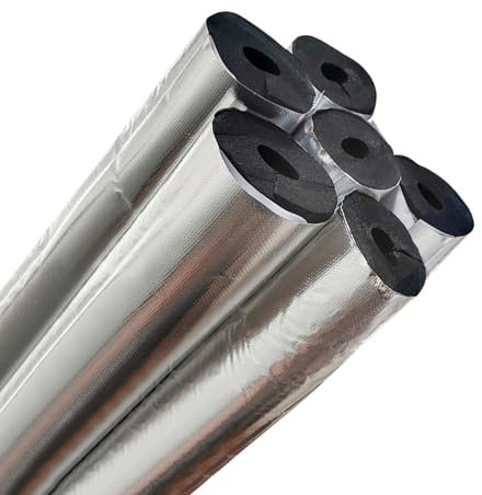 Manchon D'Isolation Tuyaux Tubes en Mousse de Flexible ID 20/27/34/43/60/76/89/114.0 mm Chaleur PréServation Mousse Tube Isolation pour Tuyaux pour Tuyaux Anti-Gel et Calorifuge(ID 4-1/2=114.0 mm)