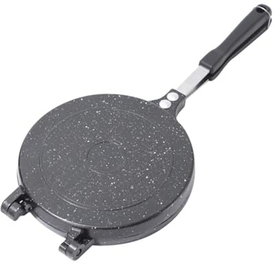 Purokise Double Sided Frying Pan Nonstick Pancake Pan Non Stick Ideal for Cooking Spanish Tortilla & Frittata (Negro)