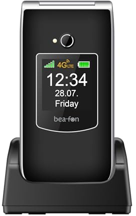 Beafon, SL605 LTE 4G, Silverline, Klapphandy, Seniorenhandy mit Notrutaste, Farbinnendiplay 2,4 (6,09cm) / Farbaußendiplay 1,44 (3,65cm), IP54