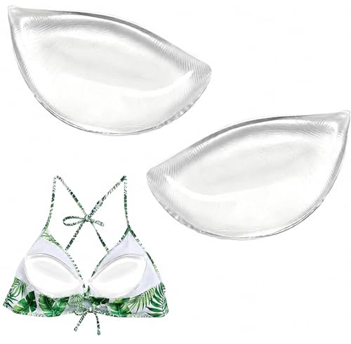 Ozuyalg Chicken Fillet Bra Inserts,Silicone Push Up Bra Pads,Clear 1 Pair | Silicone Chicken Fillets Bra Inserts Add Lift,Push Up Bra Inserts Work as Bra Fillers for Bikini,Wwimsuit or Daily Wear