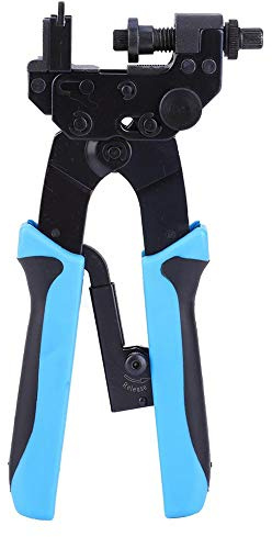 F/BNC/RCA-Klemmen-Presspresszange Verstellbare Zange Koaxialkabel-Netzwerk-Crimpzange mit ergonomischem Griff