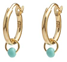 float Damen Ohrringe Set Rainbow 925 Sterling Silber 18k Goldplattiert mit Perlen Anhänger in Geschenkverpackung