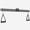GORILLA SPORTS® Latzugstange - inkl. 2 Griffe, Karabiner, Verstellbar, 60/75/100 cm, Schwarz - Pull Down Bar, Kabelzuggriff, Rudergriff, Bizeps Trizeps Stange, Kabelzug, Seilzug Griff, Krafttraining