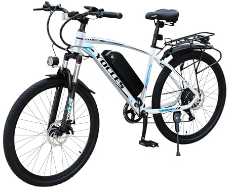GSOU Electric Bike for Adults. 26 Electric Mountain Bike with 40+ Miles Range 36V8AH Removable Li-Ion Battery. Electric Bicycle 250W High-Speed Brushless Motor, 7 Speed, Smart LCD, Dual Disc Brake