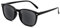 DOOViC Sonnen Lesebrille Große Gläser Schwarze Eckige Rahmen Sonnenbrille Lesehilfe mit Sehstärke für Herren/Damen 2,0