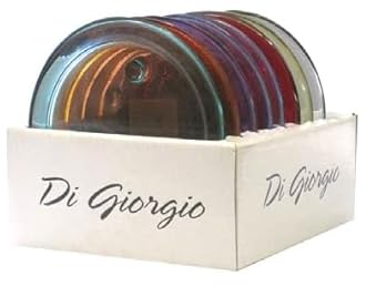 Set da 8 piattini portacandela rotondi in vetro - Colore Rosso - Diametro 14,5 cm - Cereria Di Giorgio