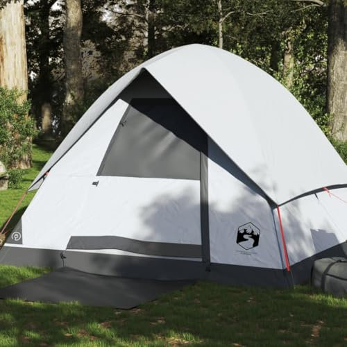 Homgoday Tienda de campaña de cúpula para 4 personas, tienda de campaña familiar, tienda de trekking, tienda de jardín, impermeable, para camping, viajes, trekking, jardín, color blanco, oscuro