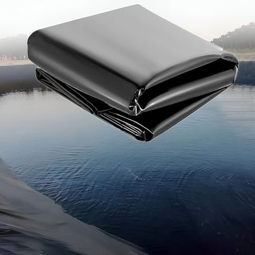 ZDSDZSD Bache Bassin Exterieur Jardin, Liner Piscine Hors Sol HDPE, Revêtement D'étang Impermeable, pour Bassin Film D'étang pour Bassin Koi, Cascades d'eau, Baies(5mx5m(16.4ftx16.4ft))