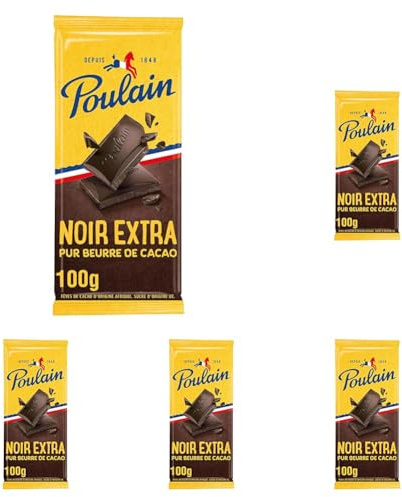 Poulain Tablette Chocolat Noir Extra 100 g (Lot de 5)