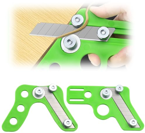 PYEUIFT 2 Piezas Recortadora de Bordes para Carpintería, Cortador Manual de Bandas de Bordes Antideslizante Cepilladora Manual para Madera PVC ABS Enchapadora de Bordes Chapa