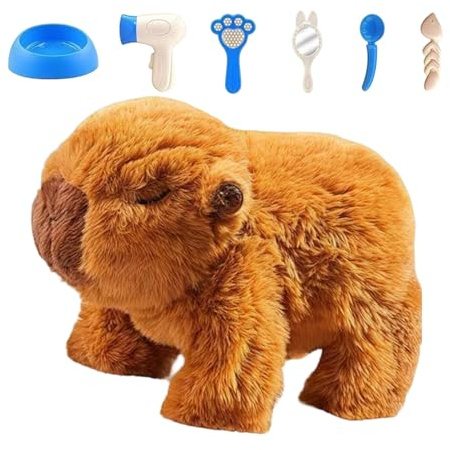 Capibara ambulante elettrico - Giocattolo interattivo per giochi di finzione, Capibara ambulante con animali elettronici, Giocattoli di simulazione di animali domestici, Funziona a batteria con animal