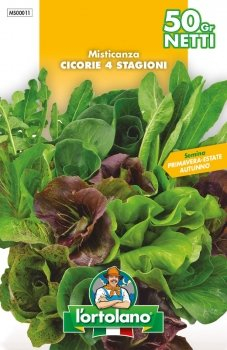SEMENTI DI ORTAGGI DI QUALITA' IN BUSTE TERMOSALDATE DA 50 GRAMMI (MISTICANZA CICORIE 4 STAGIONI)
