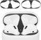 kwmobile Staubschutz Sticker kompatibel mit Apple Airpods 1 & 2 - Metallstaub Schutz Aufkleber Skins in Schwarz