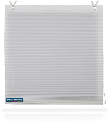 TEXMAXX® Raffrollo ohne Bohren 80 x 140 cm/Raffrollo mit Ösen/Raffrollo mit Hakenaufhängung/Raffrollo Blickdicht/Ösenrollo ohne Bohren – inkl. Zubehör