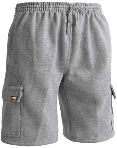 MIG Mens Cargo Tracksuit Jogging Shorts for Sports Work Casual and Leisure | Cargo tracksuit shorts for work, sports, casual wear and leisure, combining comfort with practical storage