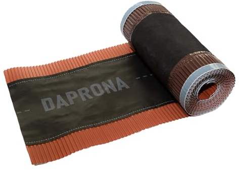 DAPRONA Nastro per colmo in alluminio - 300 mm x 5m rosso (RAL 8004) Nastro per colmo in rotolo per una copertura ottimale del colmo, adesivo super butilico