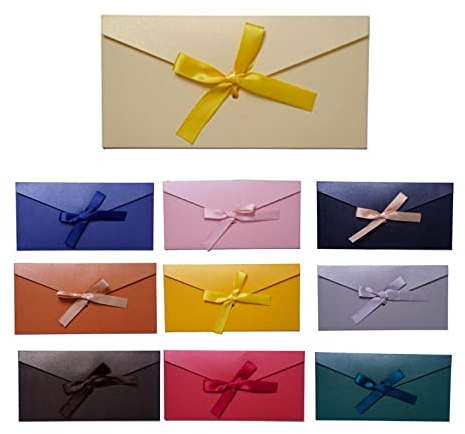 10 Stück Briefumschläge Vintage,Briefumschläge Farbig,Kraftpapier Umschläge,Geeignet Für Geburtstag Valentinstag Thanksgiving Hochzeit Abschluss (Lange Gröbe)