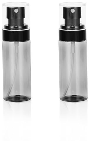 TENGEE Lot de 2 flacons pulvérisateurs - Petit flacon pulvérisateur - 12,6 x 3,7 cm - En plastique - 60 ml - Réutilisables - Pour parfum, détergent, shampooing