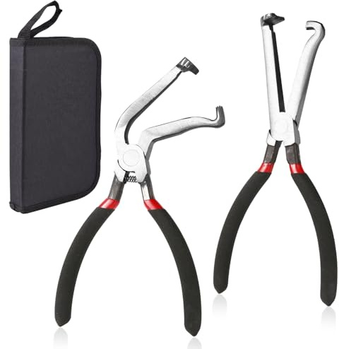 Lyreh 2pcs Pinces de Déconnexion Électrique pour Voiture, avec Sac Rangement Séparateur Connecteur Outil Démontage Borne pour Réparation Automobile