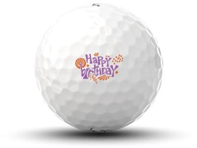 Titleist TruFeel 'Happy Birthday' Logo Golf Ball, Pack of 12, White
