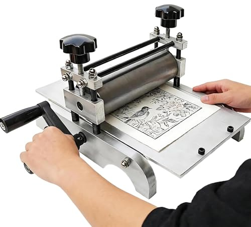 Máquina De Grabado Manual Para Proyectos Creativos, Prensa De Impresión Multifunción, Rodillo Ajustable, Ideal Para Linóleo, Cobre Y Madera, Taller Artístico