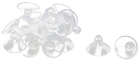 sourcing map Ventosas Colgador Pastillas De 18mm De Diámetro 20Pcs De Caucho Vidrio Escritorio Ventosa Anti-Colisión