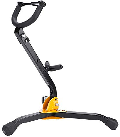 Saxophonständer, Faltbarer Saxophon Halter, Klappbarer Tragbare Faltbare Stativhalterung Saxophonständer Rutschfestes Design, Metall, schwarz, Gewicht 860 g