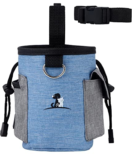 MoonSing Leckerlibeutel für Hunde, Futterbeutel für das Hundetraining Multifunktionale Leckerlitasche Snack Belohnung Beutel für Hunde mit Verstellbarem Streifen