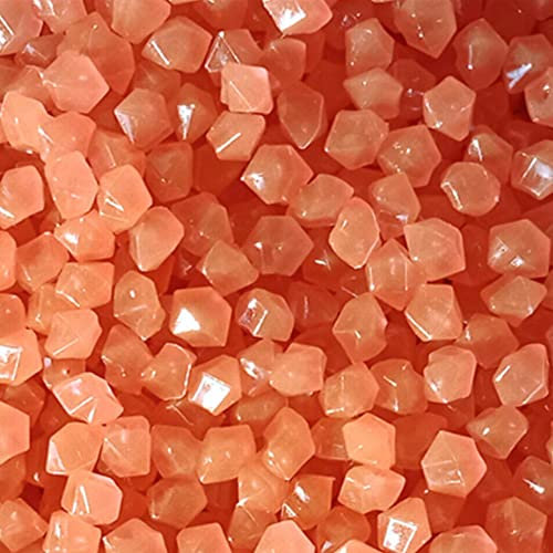 MOCNT 300 Pièces Pierre Lumineuse Galet Lumineux Cailloux Brillants dans Le Noir pavés pour Maison Jardin Passerelle Aquarium Patio Pelouse Décoratives Clair Orange 14x11mm