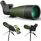 WOZEL 25-75X80 Spektiv für Zielschießen – HD-Spektiv mit Stativ-Tragetasche & Smartphone-Halterung – BAK4 wasserdichtes Spektiv für Vogelbeobachtung, Jagd, Wildtierbeobachtung