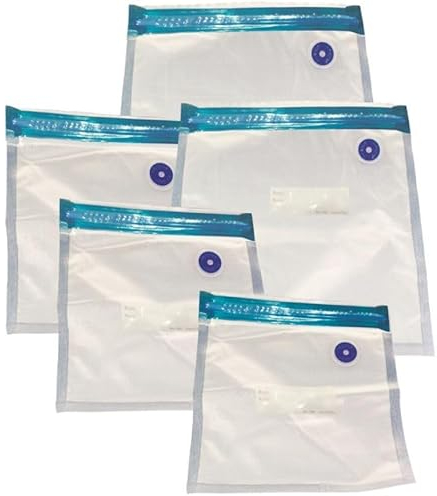 JOCCA - Envasadora al Vacío Recargable con 5 Bolsas Reutilizables/Carga USB/Gran Potencia/Bolsas Zip/Portátil y Sencilla (20 Bolsas)