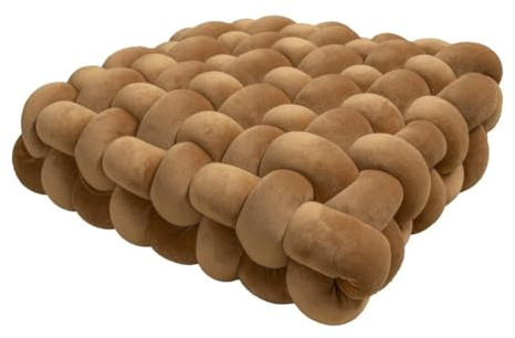 1 coussin carré noué oreiller esthétique nordique chaise de bureau coussin décoratif en peluche dormeuse nœud dos fait main coussin café 30 x 50 x 12 cm