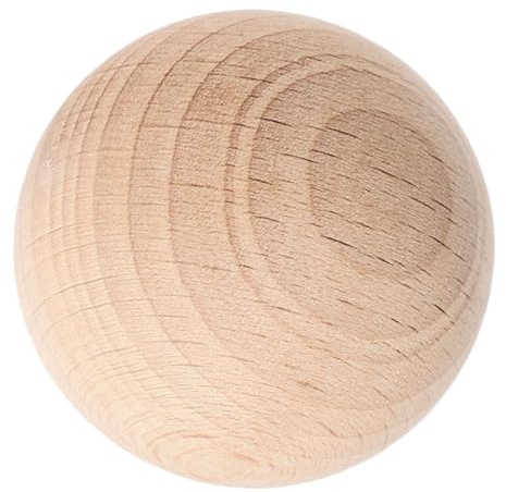 BELLIFFY Wood Croquet Balls Outdoor Lawn Game Accessories Hardwood Spheres Unfinished Wooden Craft Balls for Backyard Fun and Leisure Sports Activities