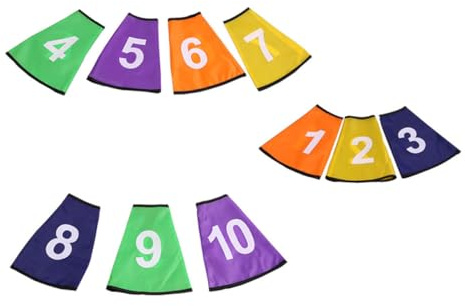 Toyvian De Cubiertas Protectoras Digitales Para Cubos Logotipo, 1-10 Números, Ecológicas, Plegables, Para Uso En Canchas Deportivas y Jardín De Infanos
