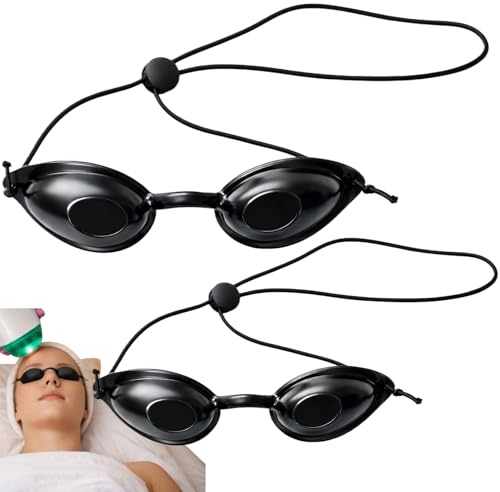 Icyowls 2 piezas Gafas de protección infrarroja para solárium y lámpara de luz roja, ergonómicas con protección UV, ajustables y elásticas, diseño cómodo