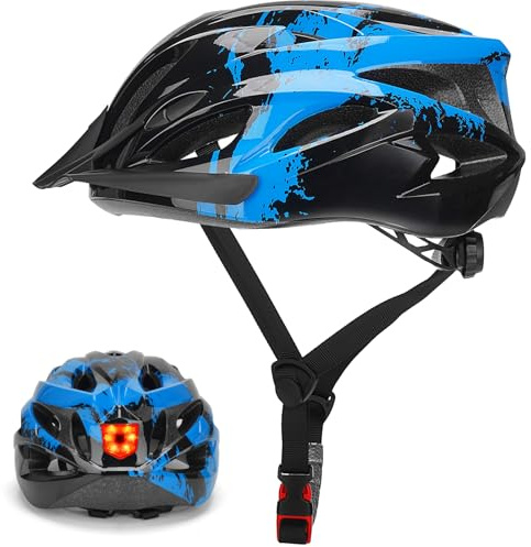 Cycle Helmet with Light, Lightweight Adults Bike Helmet Size 57-62cm