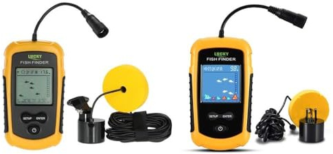 Vroomoto LUCKY LCD-färgskärm Bärbar Fishfinder för Båtar, Ekolod för Fiskavkänning