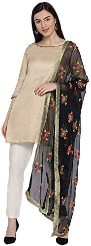 Weavers Villa Women's Indian Handicraft Ethnic Dupatta Embroided Dupatta Chunni/Stole/Scarf